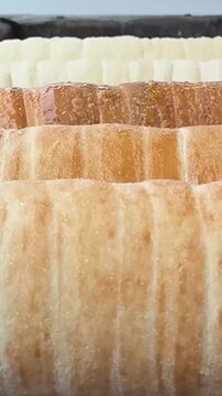 Making a traditional Hungarian Chimney Cake kurtosh kalach