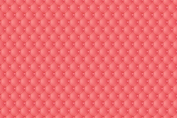 Fototapeta premium Vibrant pink tufted upholstery texture background
