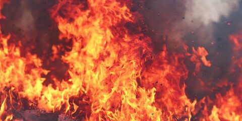 Obraz premium Abstract fire sparks scattering through dust clouds energetic mood high drama tone ultra sharp detail macro lens, Realistic Photo