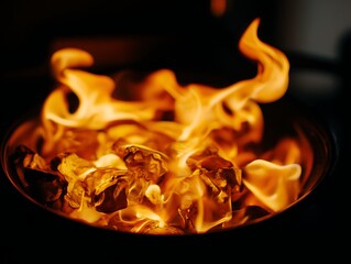 Flames carving through dusty darkness aggressive mood gritty cinematic tone low angle shot, Realistic Photo