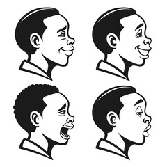 Illustrations of children's expressions