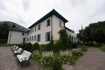Former Hokkaido Government Hakodate Branch Office with Garden in Motomachi
