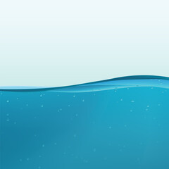 clean water back wave waterline realistic design