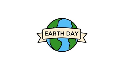 Earth Day Concept Illustration Showing Planet Earth and Eco Awareness Message