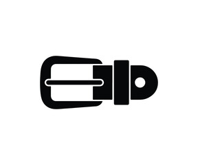 Fototapeta premium Vector belt buckle with a strap loop and hole icon