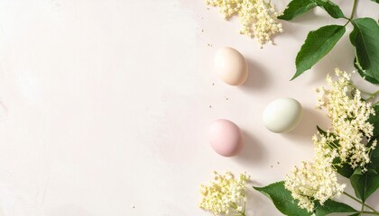 easter eggs and flowers