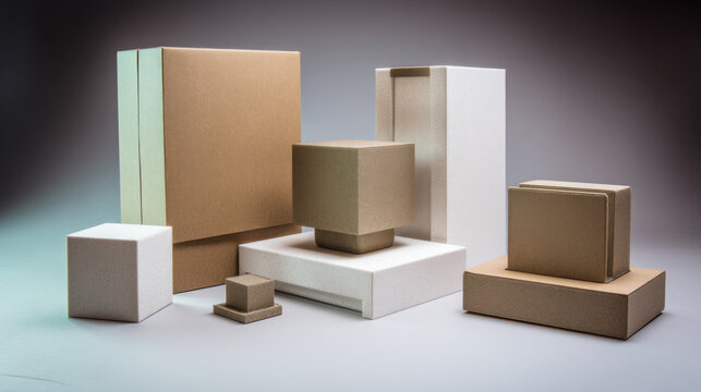 Eco-friendly disposable packaging, waste recycling concept, paper and cardboard waste, rubish sort and plastic free lifestyle