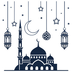 Ramadan Minimal Islamic Decorative Vector Pack 