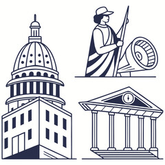 Solid Flat Icon Pack Vector Collection