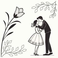 Wedding Minimal Invitation Vector Assets