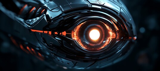 A cybernetic eye with a focused beam