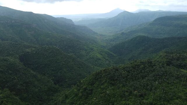Aerial View of Black River Gorges National Park, Curepipe, Mauritius