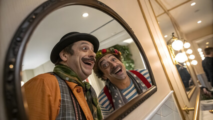 A mirror reflecting a funnier version of the world