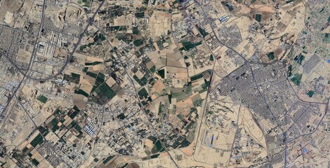 Satellite view of Tehran city infrastructure and urban landscape in Iran © Aerial View