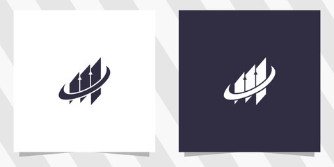 Financial growth business logo design