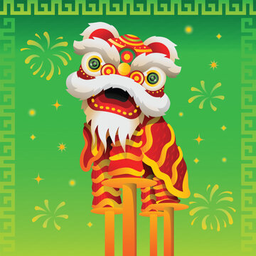 Chinese new year gradient vector