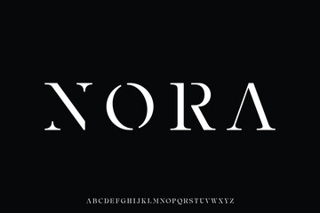 Elegant luxury alphabet display font vector illustration for logo design © Asenbayu