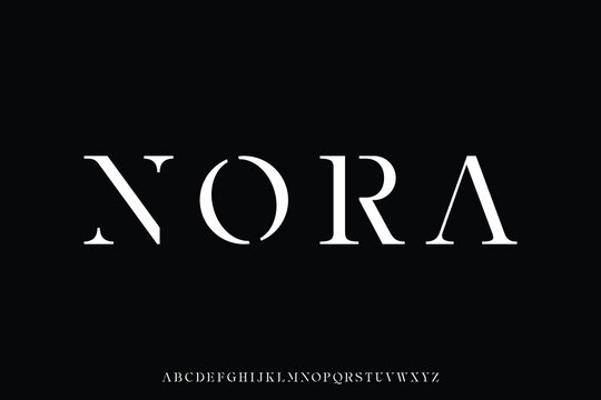Elegant luxury alphabet display font vector illustration for logo design