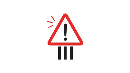 A red warning sign with an exclamation mark, indicating potential hazards or alerts.