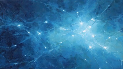 神経細胞のネットワークを描いた抽象アート背景 テクスチャ素材