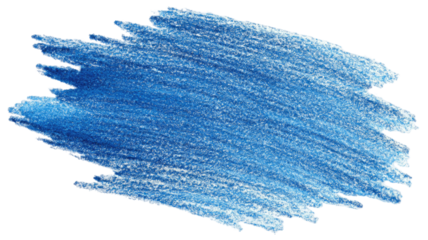 Blue brush stroke with detail isolated on white background