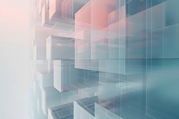 Quiet abstract technology background with horizontal soft data layers