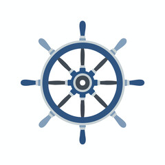 Obraz premium Vintage Ship Steering Wheel Icon