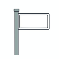 Fototapeta premium Blank Sign on Post