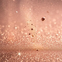 Rose gold dust glitter abstract background with soft metallic shimmer, modern luxury texture perfect for fashion