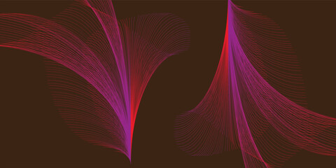 Abstract lines on black background, vector illustration