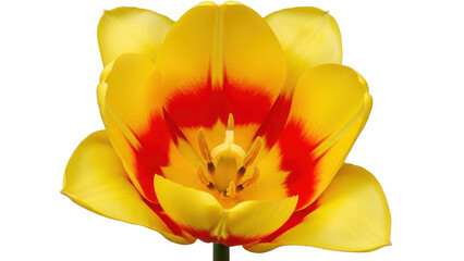 Vibrant tulip flower isolated on transparent background isolated on transparent background