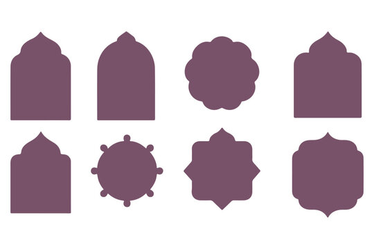 Vector set of decorative frames for Muslim and Hindu celebrations. Perfect for Eid, Ramadan, Diwali, and festive invitations.