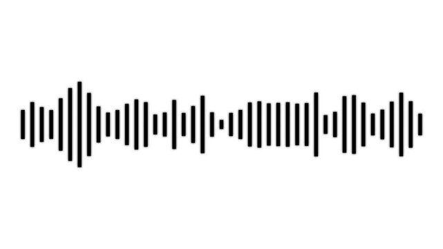 4k abstract music sound wave or audio wave from isolated on white background .Line digital minimalist voice and symbol technology. Line digital minimalist voice and soundtrack