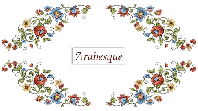 Floral Arabesque Borders and Frames