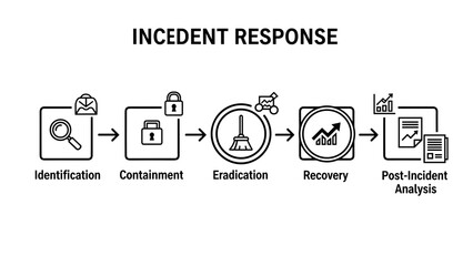 Incident Response Process Flowchart Diagram.