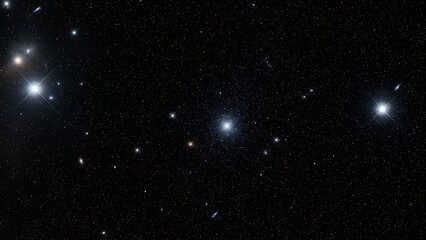 Stars and galaxies in deep space with bright white and blue light galaxy night sky cosmos