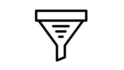 Simple Line Drawing of Coffee Filter.