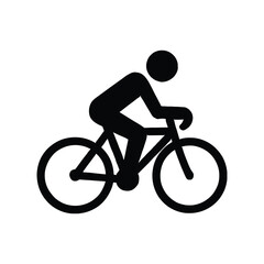 Obraz premium silhouette of a cyclist bicycle icon 
