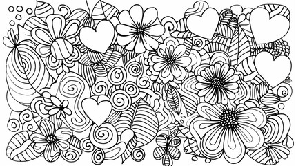 Adult colouring book page