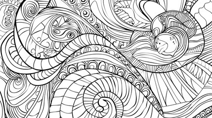 Adult colouring book page