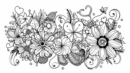 Adult colouring book page