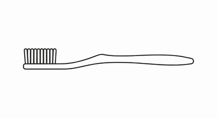 Toothbrush Outline Vector Icon