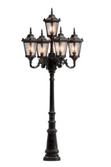 Fototapeta premium Vintage Multi - Headed Street Lamp with Glass Shades