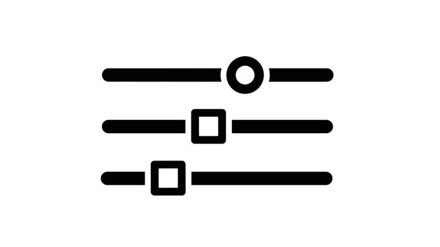 Black Chinese I Ching Trigrams Symbol.