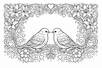 Adult colouring book page