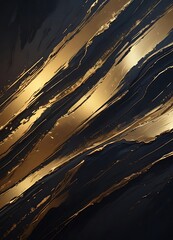 Gold and black painting with a gold stripe
