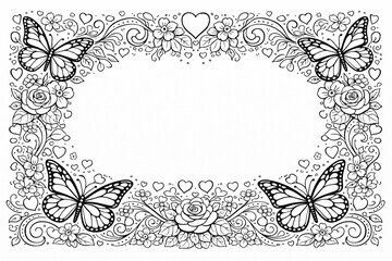 Adult colouring book page