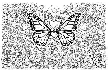 Adult colouring book page