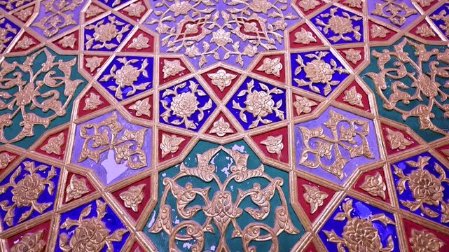 Interior of Sitori i Mokhi Khosa Palace in Bukhara, Uzbekistan