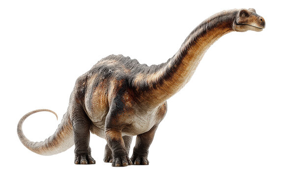 Sauropod Dinosaur in Isolated White Background Illustration